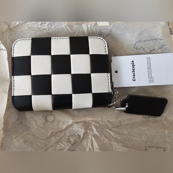 Coachtopia Alter Ego Zip Around Wallet Black & Chalk Check - Picture 2 of 4